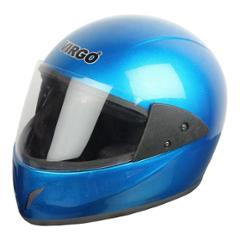 Virgo Nmodel Full Face Blue Glossy Clear Helmet, Size (Medium, 58 cm)